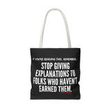 EXPLANATION TOTE BAG