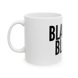 BLACKITY BLACK - BLACK CERAMIC MUG WHITE 15OZ