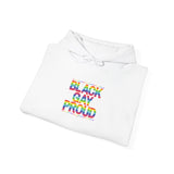 BLACK GAY PROUD UNISEX HOODIE