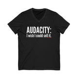 Audacity_white UNISEX V-NECK T-SHIRT