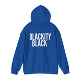 BLACKITY BLACK - WHITE UNISEX HOODIE