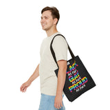 BLACK GAY PROUD AF TOTE BAG