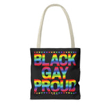 BLACK GAY PROUD TOTE BAG