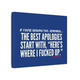 BEST APOLOGIES CANVAS ART