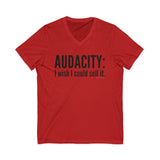 Audacity_Black UNISEX V-NECK T-SHIRT