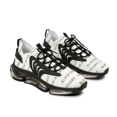 BLACK MAGIC - GOLD LETTERS MESH SNEAKERS