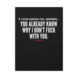 YOU ALREADY KNOW CANVAS ART