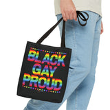 BLACK GAY PROUD TOTE BAG