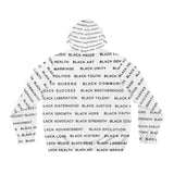 BLACK MAGIC - BLACK LETTERS AOP ZIP HOODIE