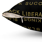 BLACK MAGIC - BLACK GOLD THROW PILLOW