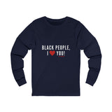 BLACKITY BLACK - WHITE UNISEX LONG SLEEVE T-SHIRT