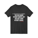 GROWTH AND CHANGE UNISEX V-NECK T-SHIRTS