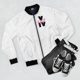 V EAUX IV - BLACK W/ PINK EAUX AOP MEN'S BOMBER JACKET