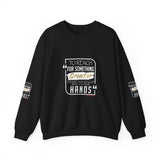 REACH FOR SOMETHING WHITE GOLD UNISEX SWEATSHIRTS