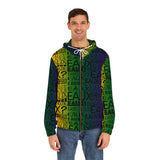 EAUX BLACK ON MARDI GRAS AOP ZIP HOODIE