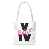 V EAUX IV - BLACK W/ PINK EAUX TOTE BAG
