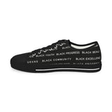 BLACK MAGIC WHITE LETTERS LOW-TOP SNEAKERS WHITE-SOLE