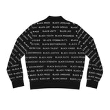BLACK MAGIC WHITE LETTERS AOP WOMEN'S BOMBER JACKET