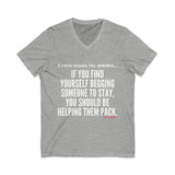 HELP THEM PACK UNISEX V-NECK T-SHIRT