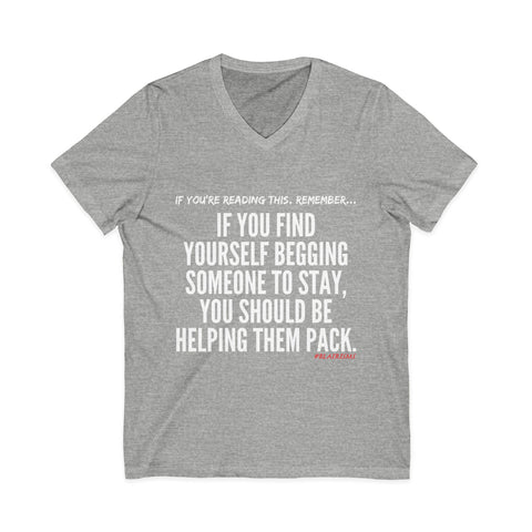 HELP THEM PACK UNISEX V-NECK T-SHIRT