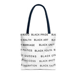 BLACK MAGIC - BLACK LETTERS TOTE BAG