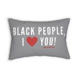 BLACKITY BLACK - WHITE LUMBAR PILLOW