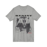 RESIST-BLACK UNISEX V-NECK T-SHIRT