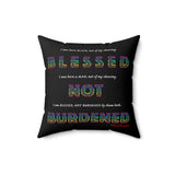 BLACK MAN RAINBOW THROW PILLOW
