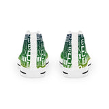 EAUX- WHITE ON MARDI GRAS HI-TOP SNEAKERS WHITE-SOLE
