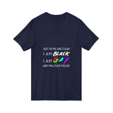 BLACK GAY FUP WHITE UNISEX V-NECK T-SHIRTS