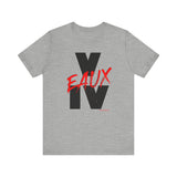 V EAUX IV - BLACK W/ RED EAUX UNISEX SHORT SLEEVE T-SHIRT