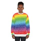 BLACK MAGIC RAINBOW WHITE AOP UNISEX SWEATSHIRTS