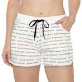 BLACK MAGIC - GOLD LETTERS AOP WOMEN'S CASUAL SHORTS