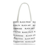 BLACK MAGIC - BLACK LETTERS TOTE BAG