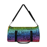 EAUX - BLACK ON RAINBOW DUFFEL BAG