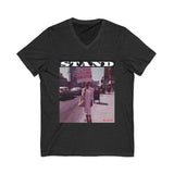 STAND - WHITE UNISEX V-NECK T-SHIRT