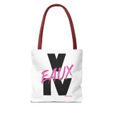 V EAUX IV - BLACK W/ PINK EAUX TOTE BAG