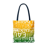 EAUX- WHITE ON MARDI GRAS TOTE BAG