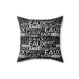 EAUX WHITE THROW PILLOW