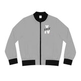 V EAUX IV - WHITE W/ BLACK EAUX AOP WOMEN'S BOMBER JACKET