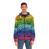 EAUX BLACK ON RAINBOW AOP ZIP HOODIE