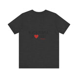 BLACK PEOPLE I LOVE YOU - BLACK UNISEX SHORT SLEEVE T-SHIRT