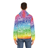 EAUX WHITE ON RAINBOW AOP ZIP HOODIE