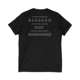 BLACK WOMAN RAINBOW UNISEX V-NECK T-SHIRT