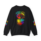 BLACK GAY PROUD FIST UNISEX SWEATSHIRTS