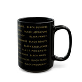 BLACK MAGIC - BLACK GOLD CERAMIC MUG-BLACK 11OZ, 15OZ