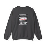 REACH FOR SOMETHING - WHITE RED UNISEX SWEAT SHIRT