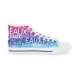 EAUX WHITE ON RAINBOW HI-TOP SNEAKERS WHITE SOLE