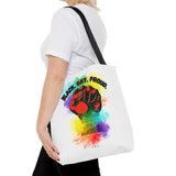 BLACK GAY PROUD FIST TOTE BAG