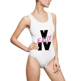 V EAUX IV - BLACK W/ PINK EAUX 1 PIECE SWIM SUIT